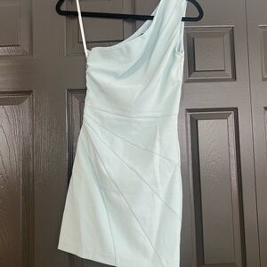 REVOLVE One-Shoulder Light Blue Dress